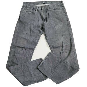 GAP Mens Standard Taper Gray Denim Jeans 34x34